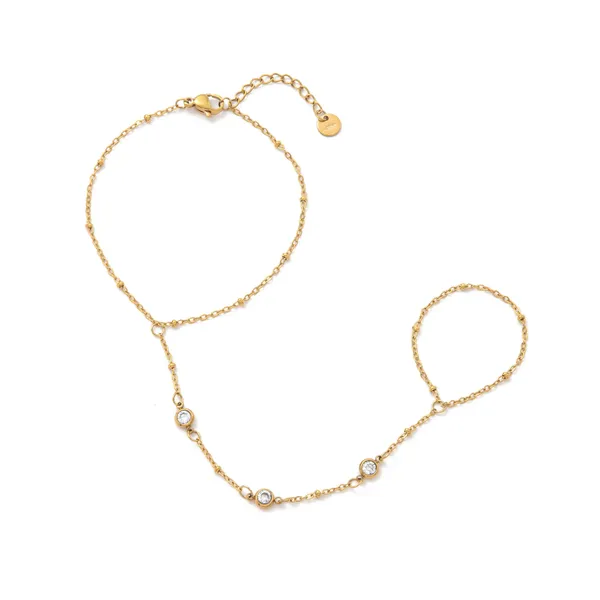 Gold_3_Diamond_Hand_Chain_For_Women